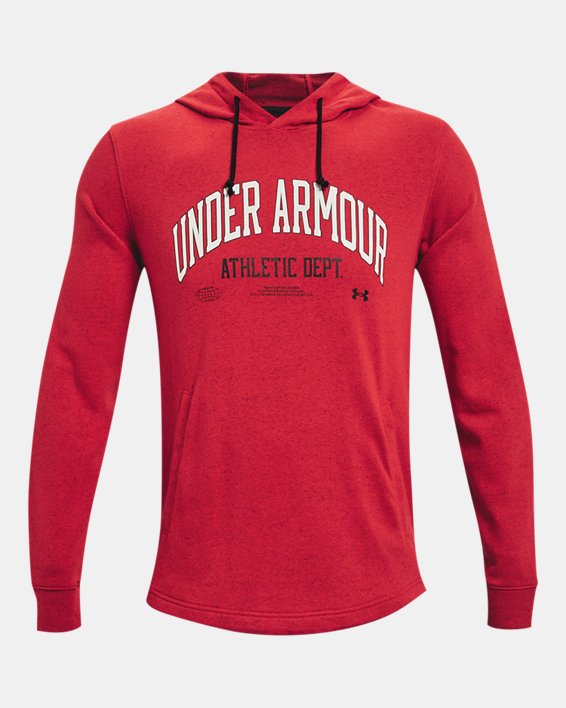 Herren UA Rival Athletic Department Hoodie aus French Terry, Red, pdpMainDesktop image number 4